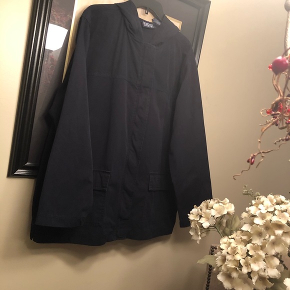 MENS BLASSPORT Navy hooded jacket size L - Picture 1 of 3